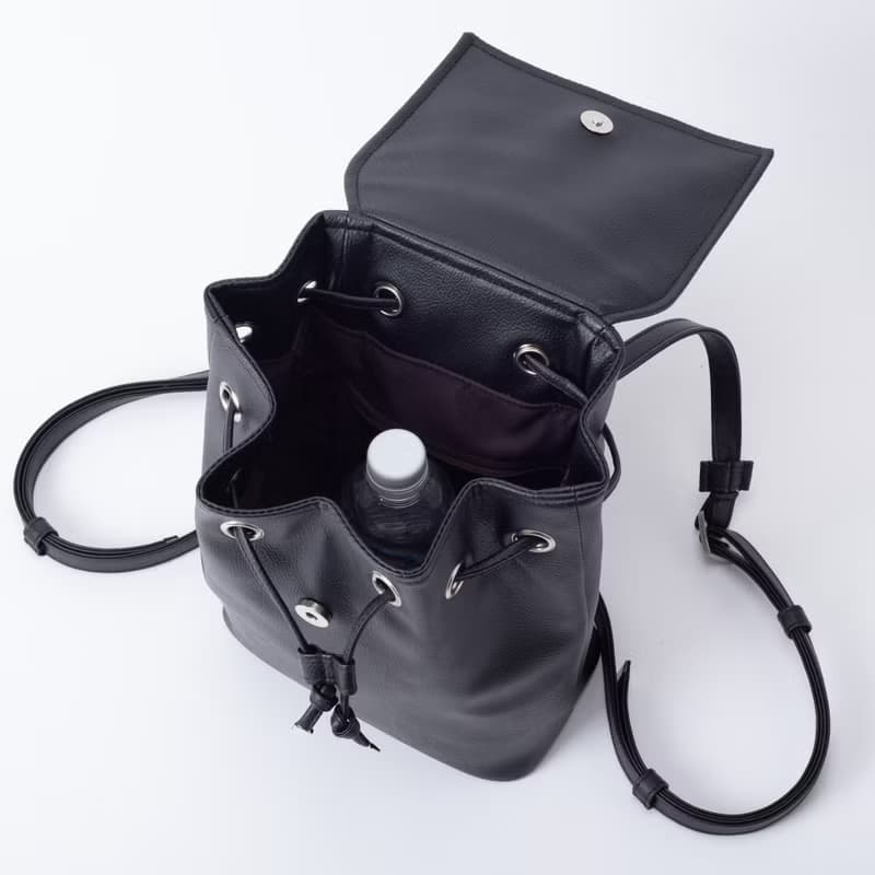 極簡風格兩用後背包 / 水桶包 - 百搭黑