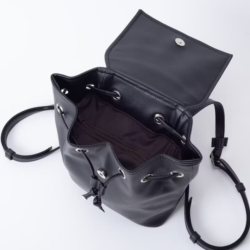 極簡風格兩用後背包 / 水桶包 - 百搭黑