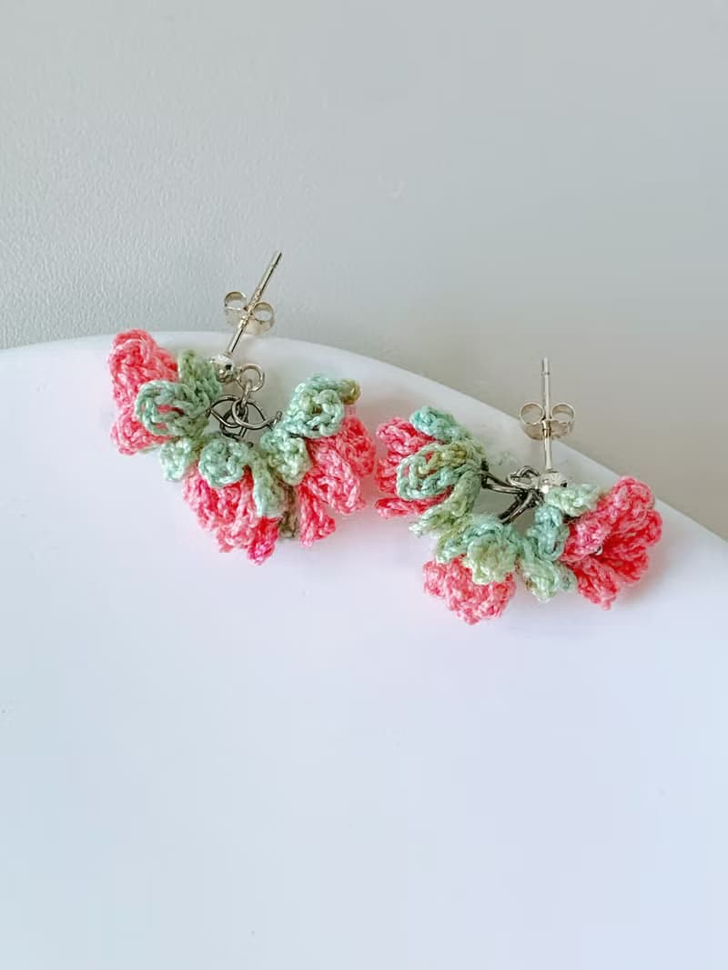 微鈎小碎花耳環