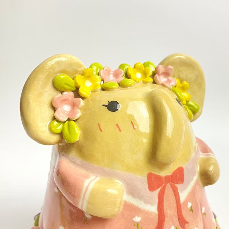 Handmade ceramic cute Ganesha special gift