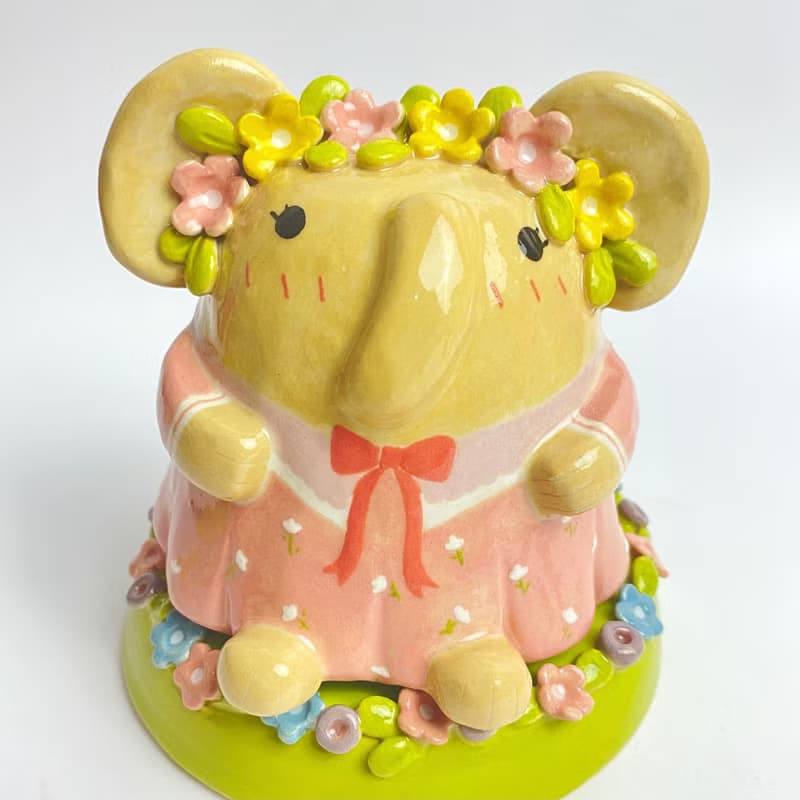 Handmade ceramic cute Ganesha special gift