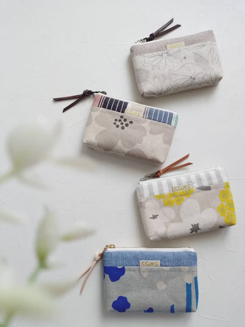 現貨!【FWL/三層小錢包】可遇不可求系列 四色 日本棉麻布 刺子布