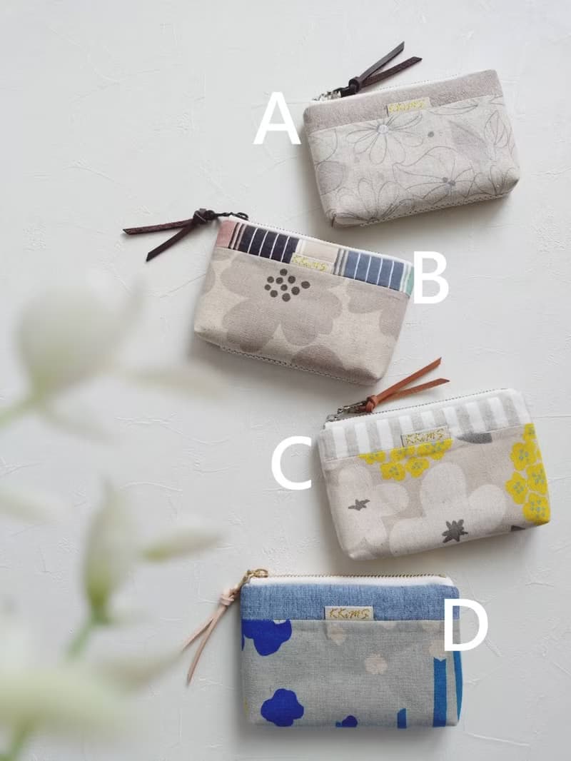 現貨!【FWL/三層小錢包】可遇不可求系列 四色 日本棉麻布 刺子布