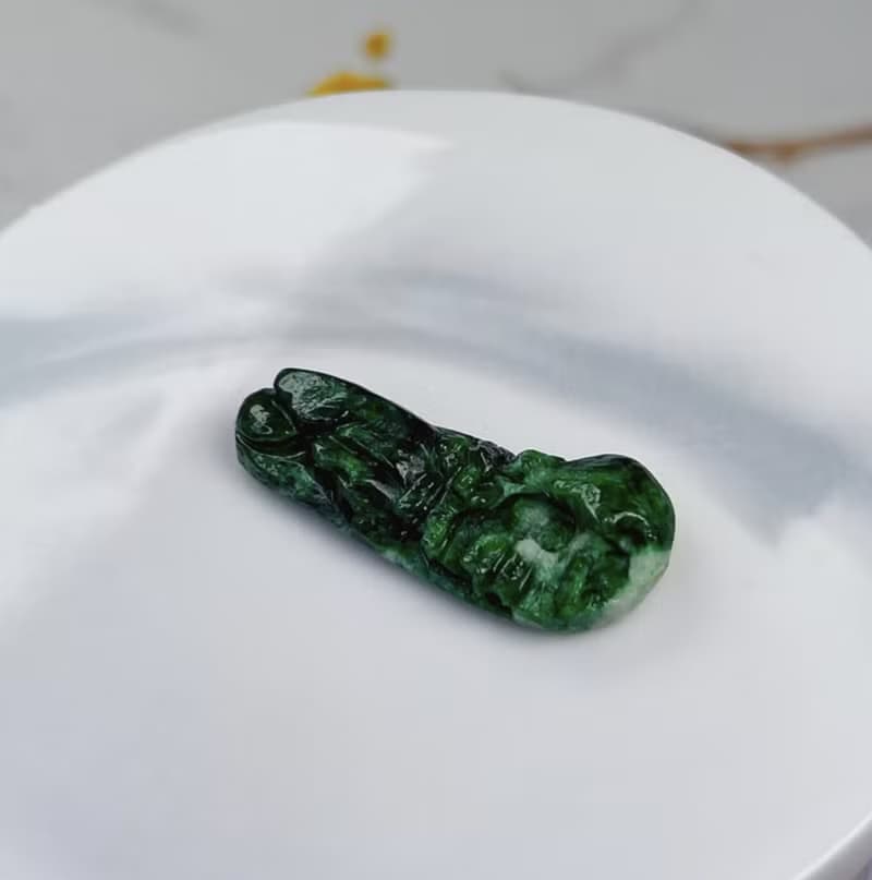 老花青翡翠山水牌項鍊 | 天然緬甸玉翡翠A貨 | 送禮