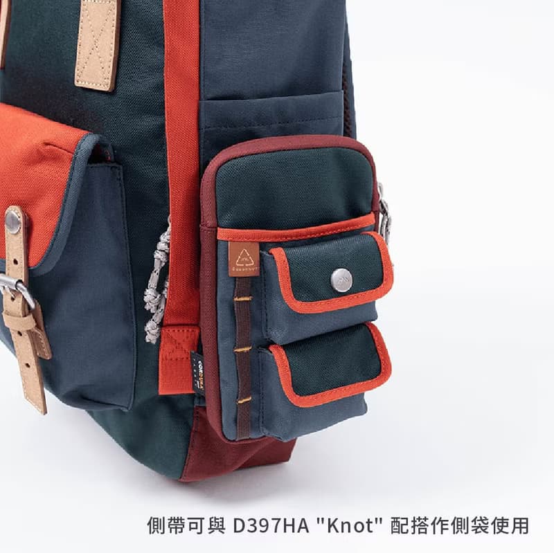 【DOUGHNUT】15吋 防潑水 大後背包 馬卡龍 水壺格 旅行-黑色 HA