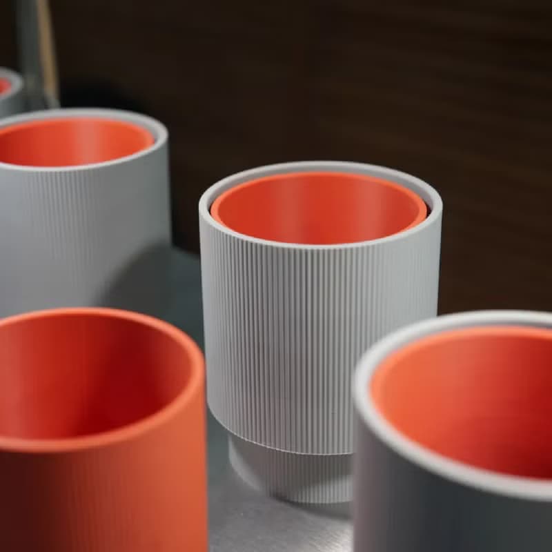 ONF 3D Print Planter - Stripe Duo Set- 3D列印盆器 直條雙盆組