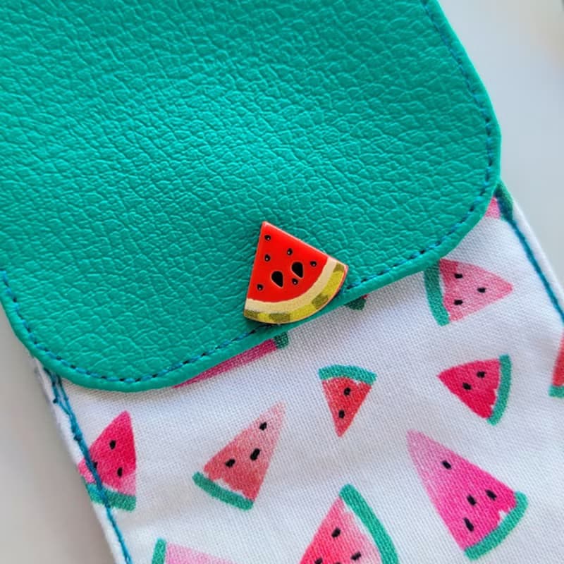 【可放22cm吸管】防水環保餐具袋 / 筆袋 親子餐具袋 紅西瓜