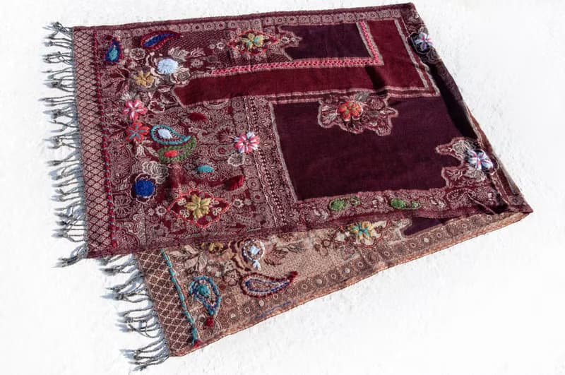 喀什米爾Cashmere/水煮羊毛披肩/針織圍巾/刺繡圍巾/羊絨披巾-花