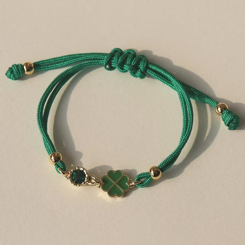 Birthstone Clover Knot Bracelet (4Colors)