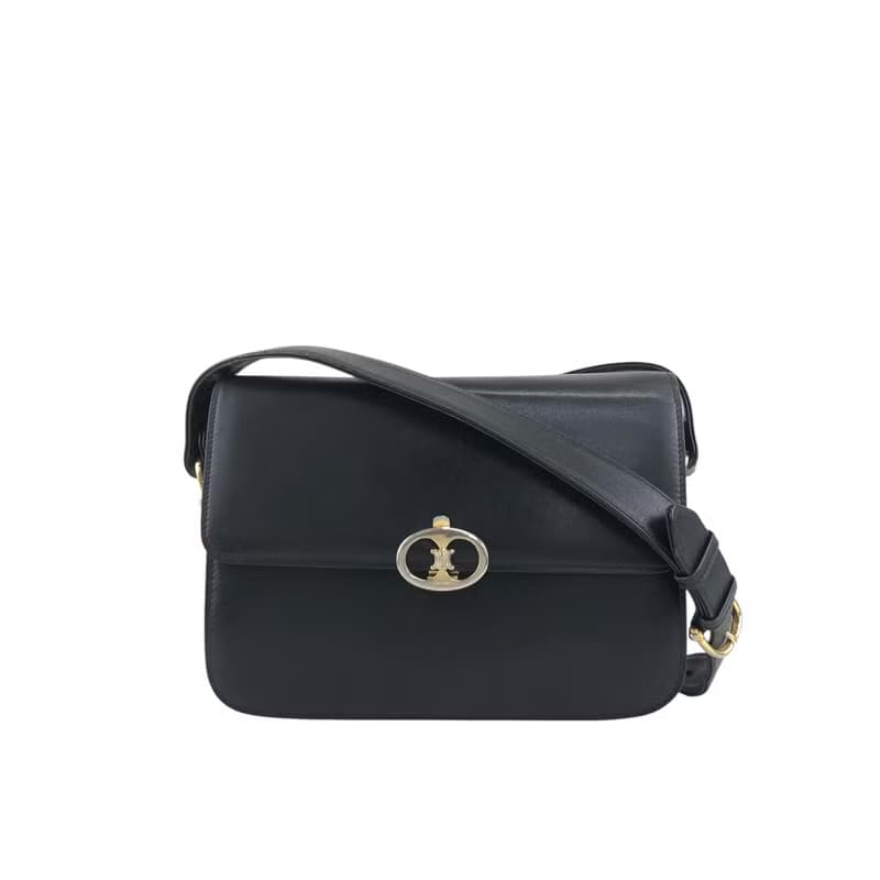 【 日本直送　名牌中古包 】CELINE セリーヌ ショルダーバッグ ブラック ブラゾン レザー vintage ヴィンテージ オールド j2wxys