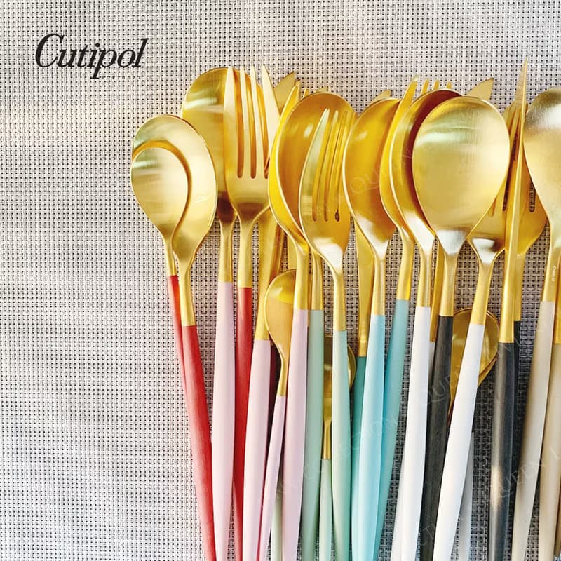 葡萄牙 Cutipol  MIO 白金 主餐四件組(刀叉匙+咖啡匙)