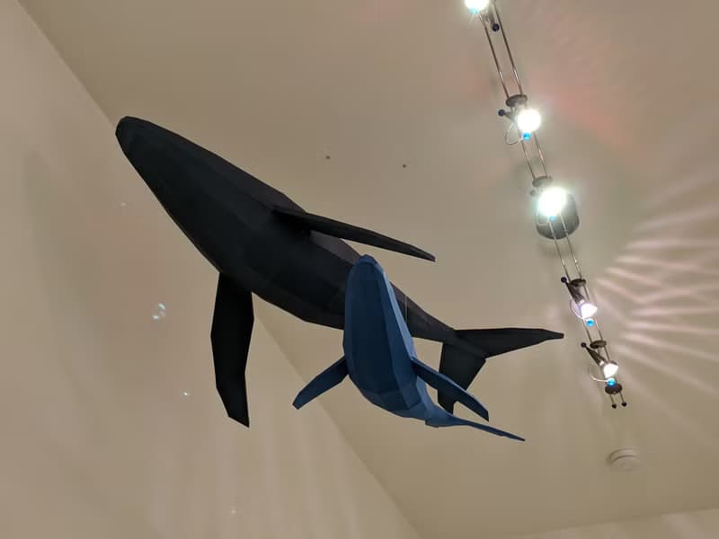 【數位】Papercraft Whale, 3D family of whales model, sculpture craft (Digital Template)