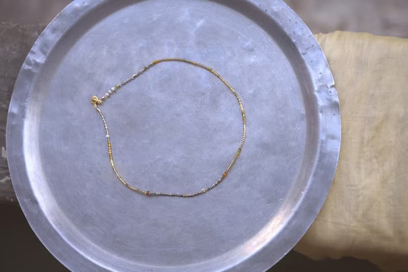 Golden Sunset 落日的金黃串珠短項鍊