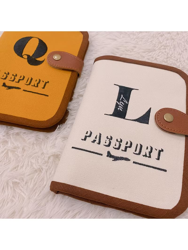 護照套  刺繡字母 英文名字 結婚情人節 畢業 旅行 交換禮物 護照
