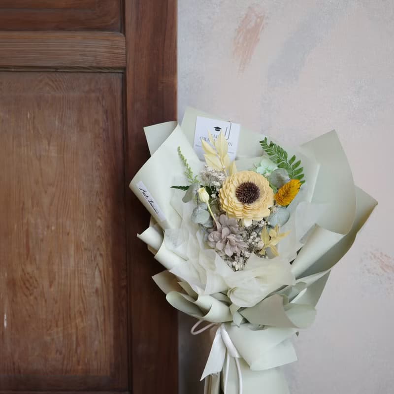 【遇見恆久】青春緩緩乾燥花向日葵花束 共3款