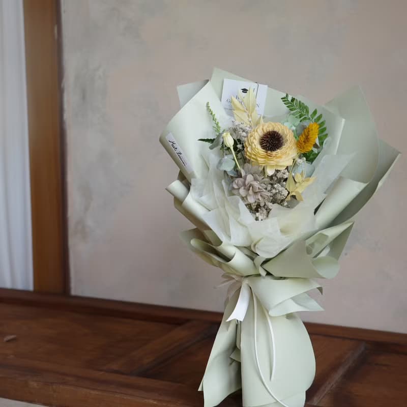 【遇見恆久】青春緩緩乾燥花向日葵花束 共3款