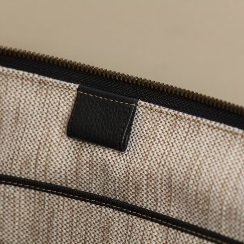 Leather Portfolio with Zip Around Closure