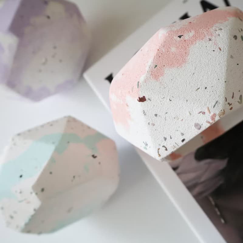 鑽石幾何盆 • 磨石款 / 手作水泥盆器 / 觀葉植物 / 生日送禮