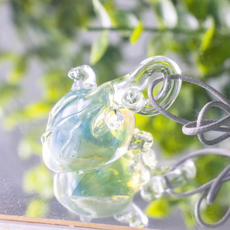 玻璃心臟頸鍊(精靈色)