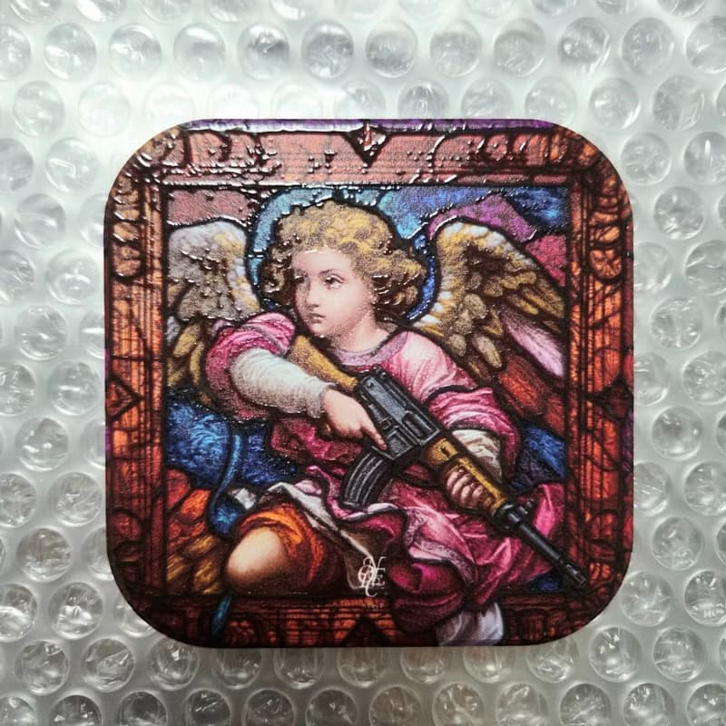 帶你見上帝 晶雕陶瓷吸水杯墊