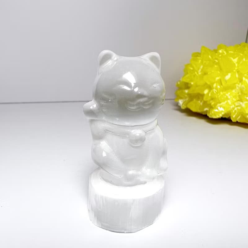 蕉你。一圖一物 淨化 充電 療癒 擺件 消磁 l 透石膏 招財貓  l