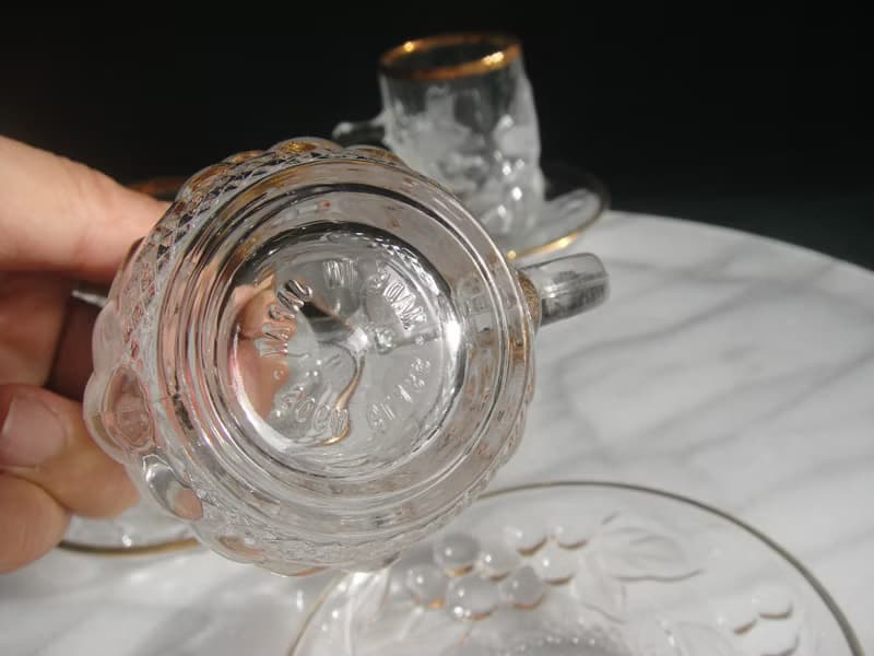 【老時光 OLD-TIME】早期日本製玻璃咖啡杯組(一杯一盤為一組)