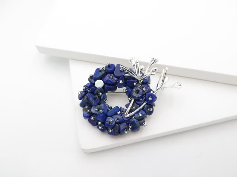 【母親節禮物】COLE COOL和風精緻高雅天然青金石胸針母親節禮物