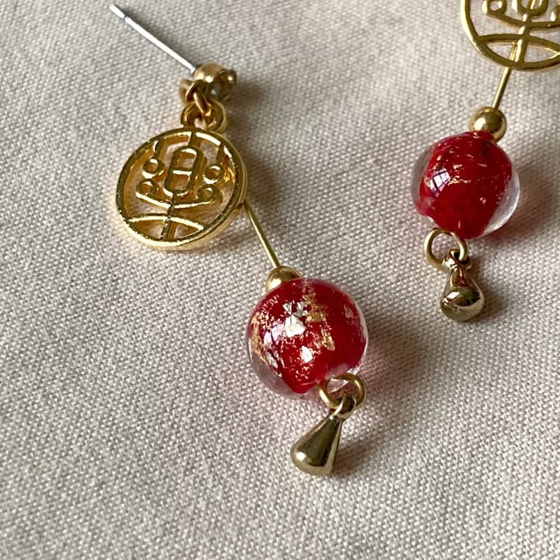 老林雜貨 | 樂呵呵耳環 (針式 / 夾式)
