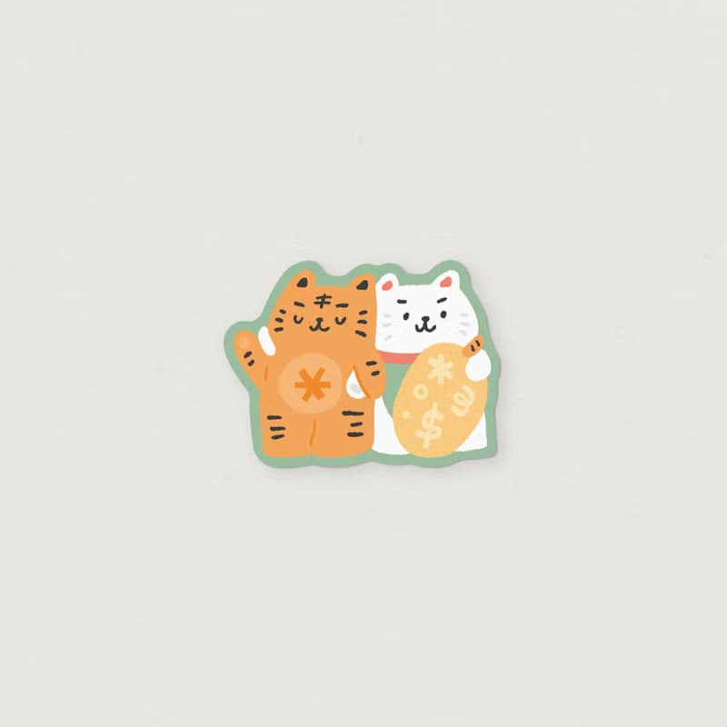 Lucky Cats (Waterproof heavy-duty sticker)