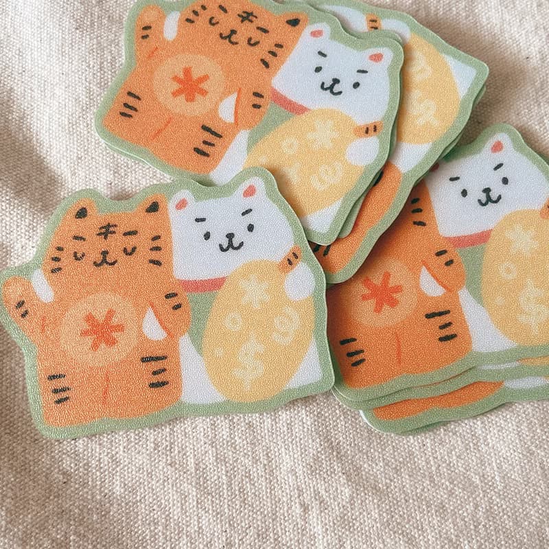 Lucky Cats (Waterproof heavy-duty sticker)