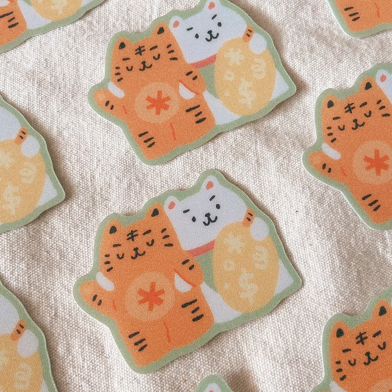 Lucky Cats (Waterproof heavy-duty sticker)