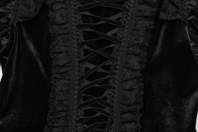 北歐女巫古典絲絨尖形禮服 / 連身裙 / 附蕾絲手套