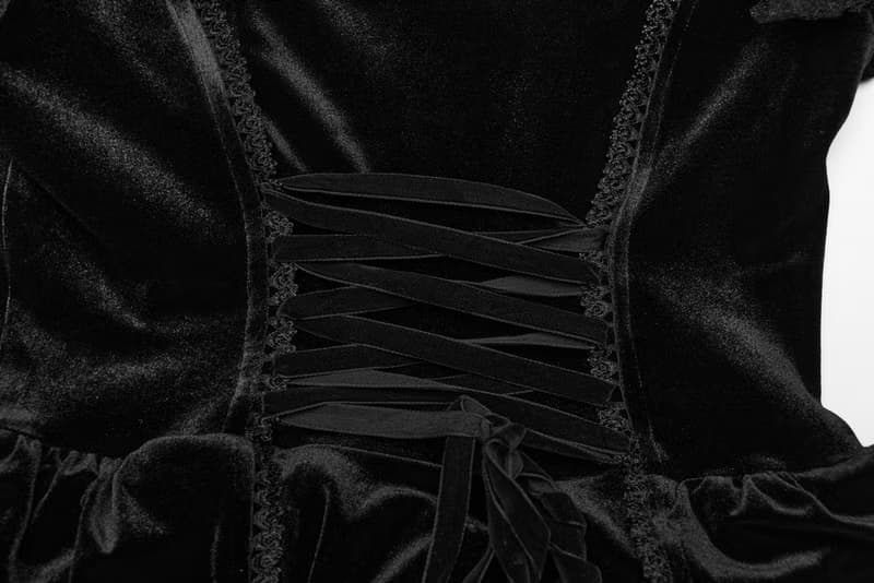 北歐女巫古典絲絨尖形禮服 / 連身裙 / 附蕾絲手套