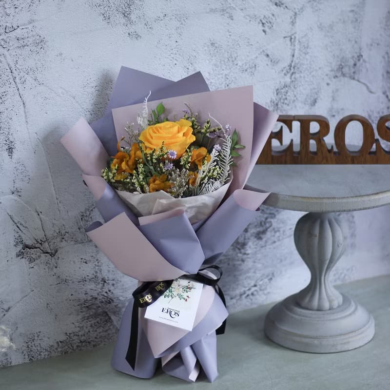 畢業花束 生日花束 乾燥花 永生玫瑰花花束 只是朋友 告白花束