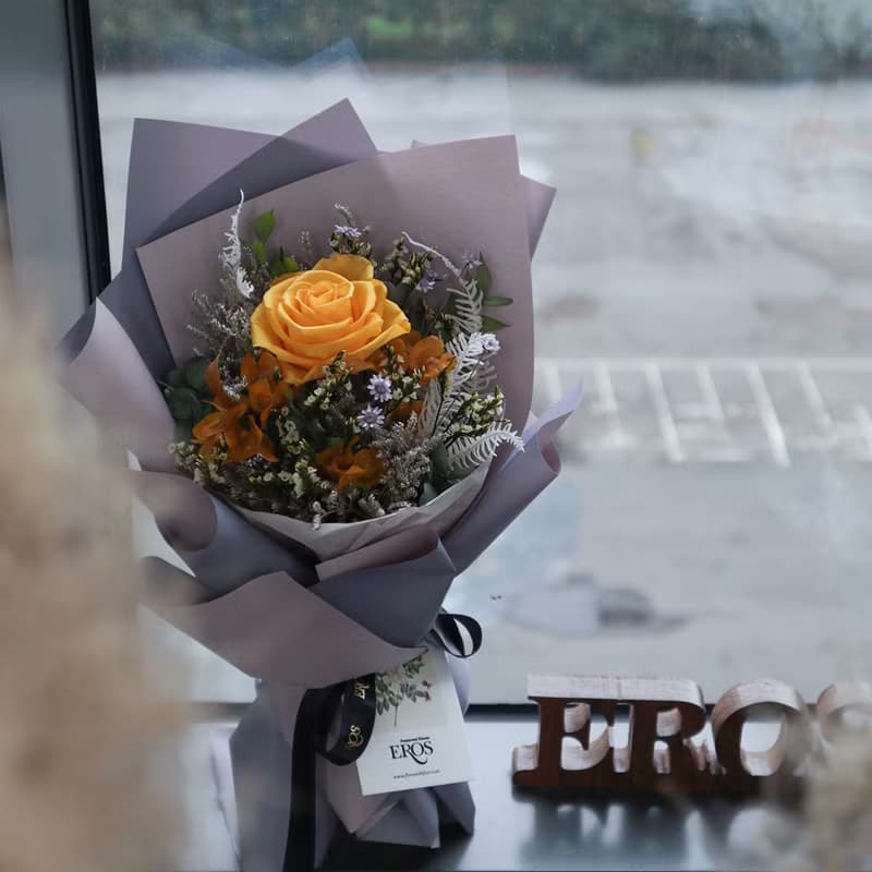 畢業花束 生日花束 乾燥花 永生玫瑰花花束 只是朋友 告白花束