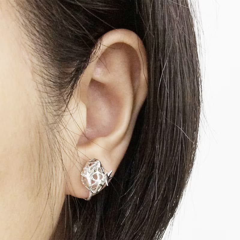 まめひよこイヤリングSV925【Pio by Parakee】little chick earring