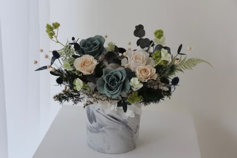 【永生花禮】永生花盆栽 開幕賀禮 乾燥花 乾燥花桌花 永生玫瑰
