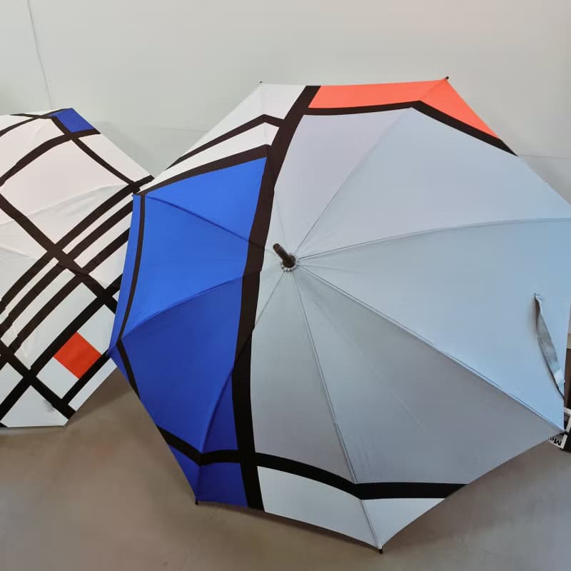 美國 MoMA 蒙德裡安長柄傘 色塊抽象藝術 簡約小眾雨傘 生日禮物