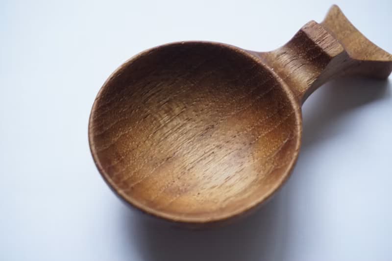 木のコーヒービーンスプーン, チーク