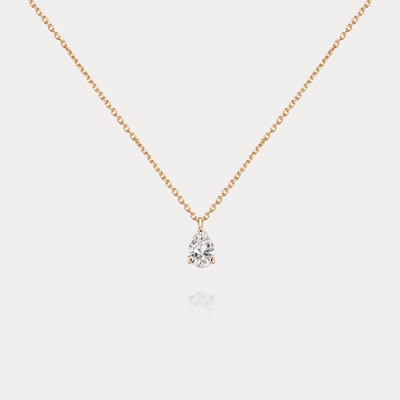Promise | 0.25ct 水滴鑽石 (Pear Cut梨型切割) 天然鑽石18K項鍊