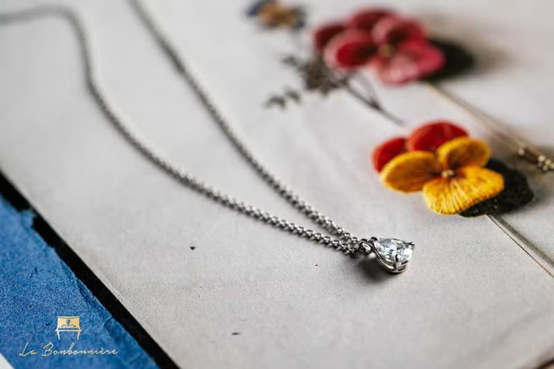 Promise | 0.25ct 水滴鑽石 (Pear Cut梨型切割) 天然鑽石18K項鍊