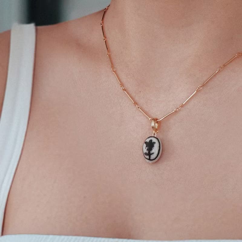 項鏈墜 | 鬱香花箋 - 墨黑