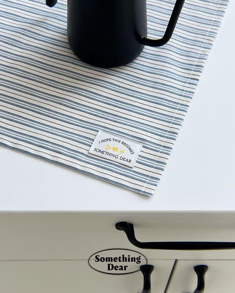 Modern Washed Cotton Stripe Table Mat – Lightweight | Blue / Pink / Mint