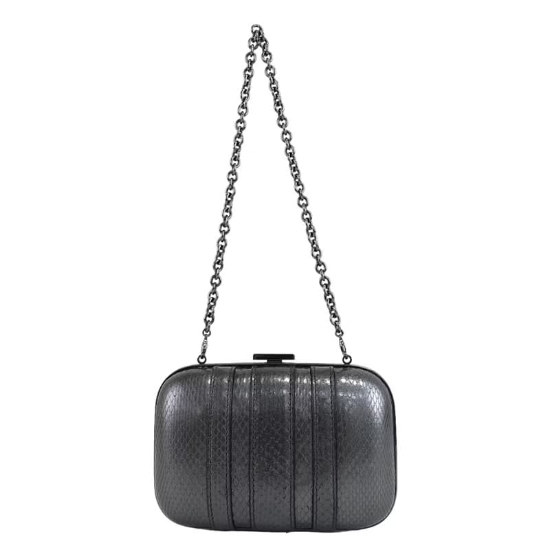 【 日本直送　名牌中古包 】GUCCI グッチ ハンドバッグ シルバー がま口 リザード型押し レザー ミニバッグ vintage ヴィンテージ  wh24bj