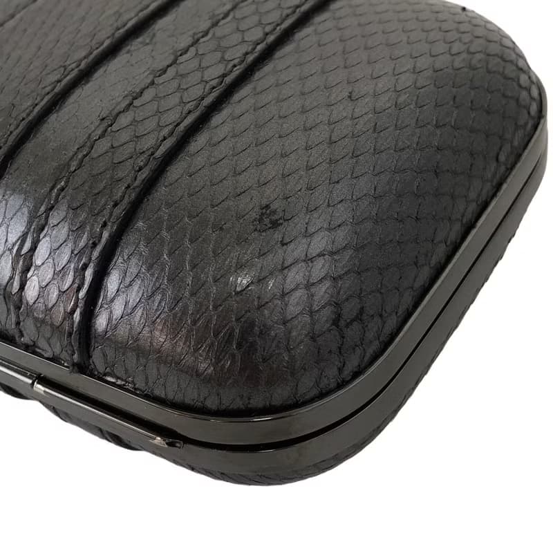 【 日本直送　名牌中古包 】GUCCI グッチ ハンドバッグ シルバー がま口 リザード型押し レザー ミニバッグ vintage ヴィンテージ  wh24bj