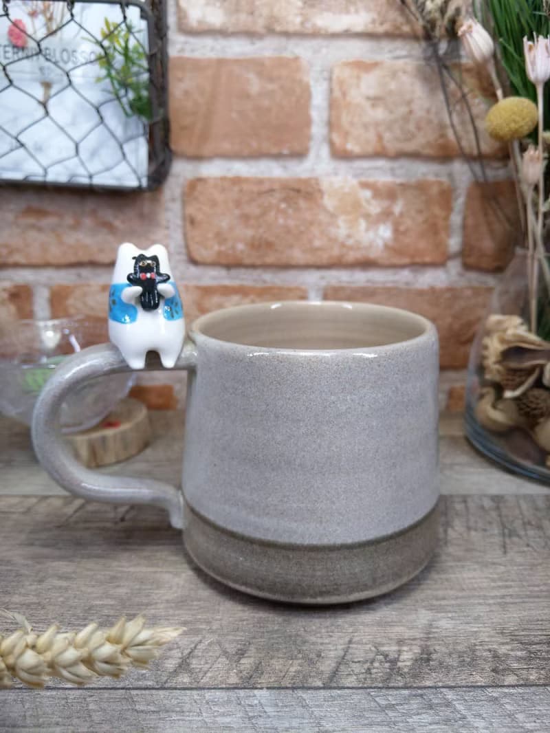 TO YOU 杯-黑貓抱抱版-小白熊