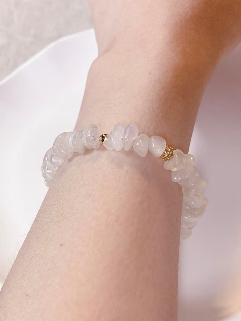 手作天然石個性手鍊 月光石