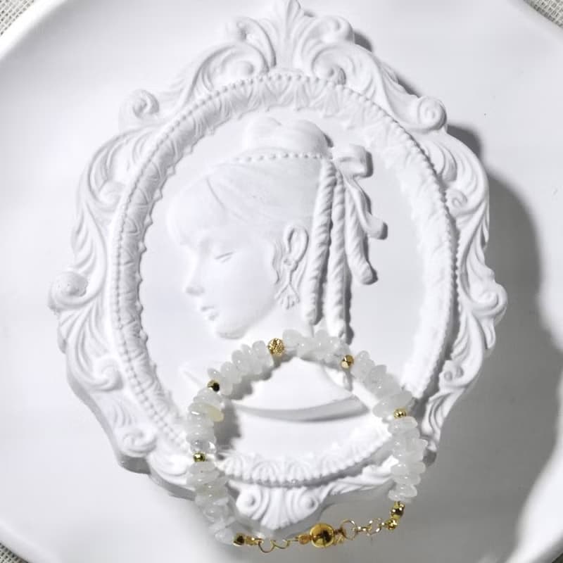 手作天然石個性手鍊 月光石