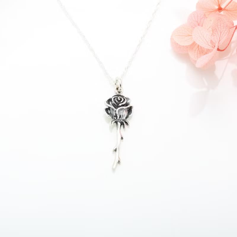 【Angel & Me】小王子 深情 玫瑰花 s925 純銀項鍊 情人節禮物