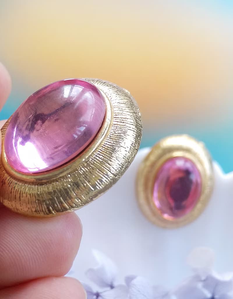 Vintage Jewelry 西洋古董飾品 厚實 美國雙姊妹 針式耳環